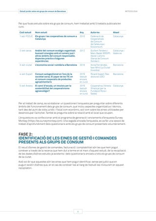 Estudi jurídic sobre els grups de consum de Barcelona METODOLOGIA
6
Pel que fa als estudis sobre els grups de consum, hem ...
