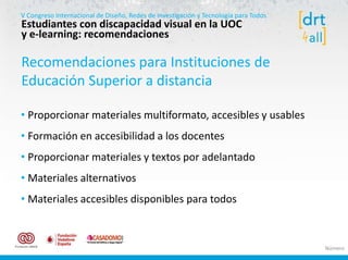Estudiantes con discapacidad visual en la uoc y elearning ...