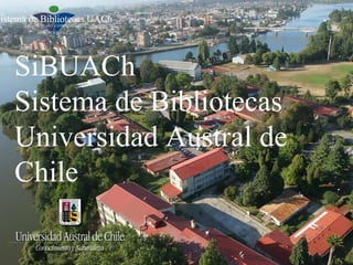 Sistema de Bibliotecas UACh
      “La base del conocimiento
           universitario”




    SiBUACh
    Sistema de Bibliotecas
    Universidad Austral de
    Chile
    “La base del conocimiento universitario”




                                               Universidad Austral de
 