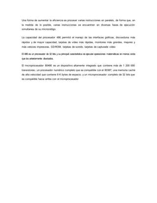 procesador 80486 | DOCX