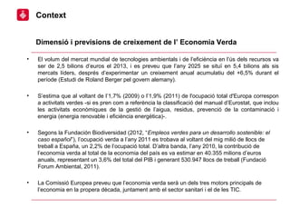 Estudi sobre l'Economia Verda a Barcelona