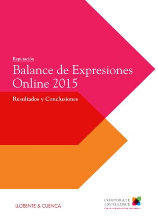 Resultados y Conclusiones
Balance de Expresiones
Online 2015
Reputación
 