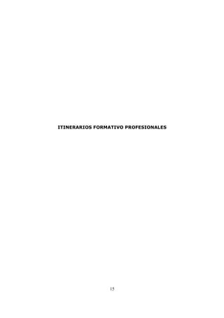 ITINERARIOS FORMATIVO PROFESIONALES

15

 