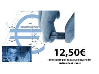 12,50€
de retorno por cada euro invertido
        en business travel
 