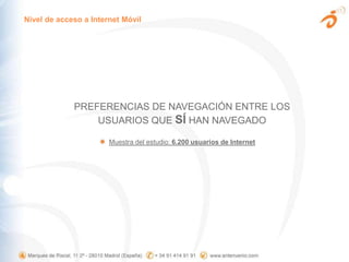 Nivel de acceso a Internet Móvil