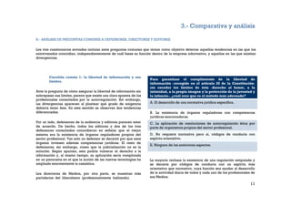 3.- Comparativa y análisis

B.- ANÁLISIS DE PREGUNTAS COMUNES A DEFENSORES, DIRECTORES Y EDITORES

Los tres cuestionarios ...