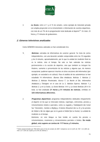 Estudio sobre género y deporte en televisión