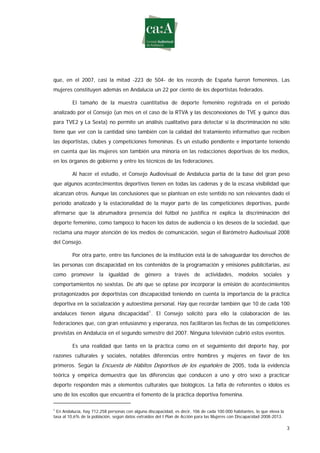 Estudio sobre género y deporte en televisión