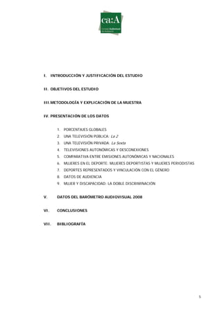 Estudio sobre género y deporte en televisión