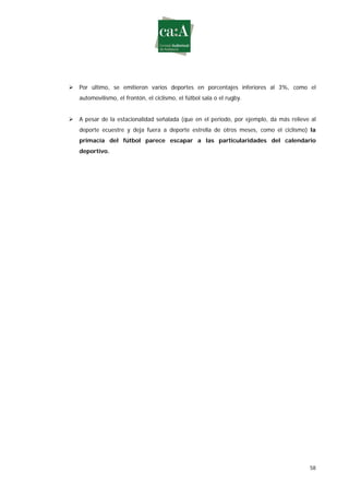 Estudio sobre género y deporte en televisión