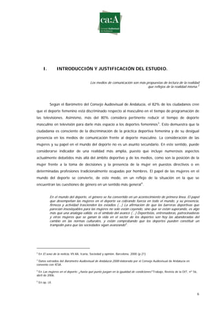 Estudio sobre género y deporte en televisión