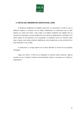 Estudio sobre género y deporte en televisión