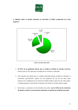 Estudio sobre género y deporte en televisión
