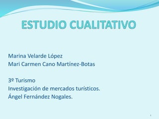Marina Velarde López
Mari Carmen Cano Martínez-Botas
3º Turismo
Investigación de mercados turísticos.
Ángel Fernández Nogales.
1
 