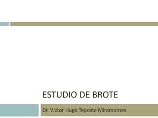 ESTUDIO DE BROTE
Dr. Víctor Hugo Teposte Miramontes
 