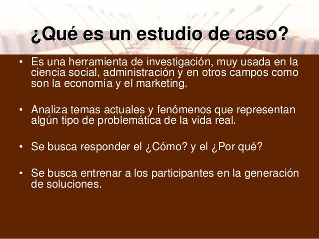 Estudio de caso