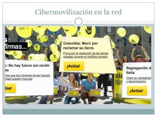Cibermovilización en la red
 