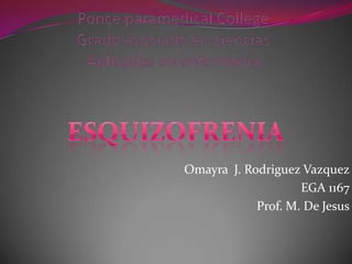 Omayra J. Rodriguez Vazquez
EGA 1167
Prof. M. De Jesus
 