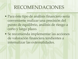Indicadores de rentabilidad:Desarrollando los indicadores de rentabilidad a un tiempo de 20 años tenemos:Tasa de descuento 10%VPN =58.994.208,56 TASA DE INTERÉS DE OPORTUNIDAD (TIO)=TIR106%