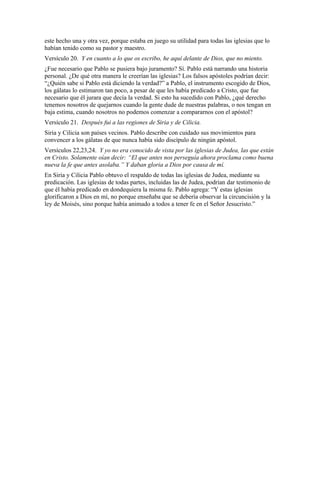 Estudio de galatas capítulo 1 