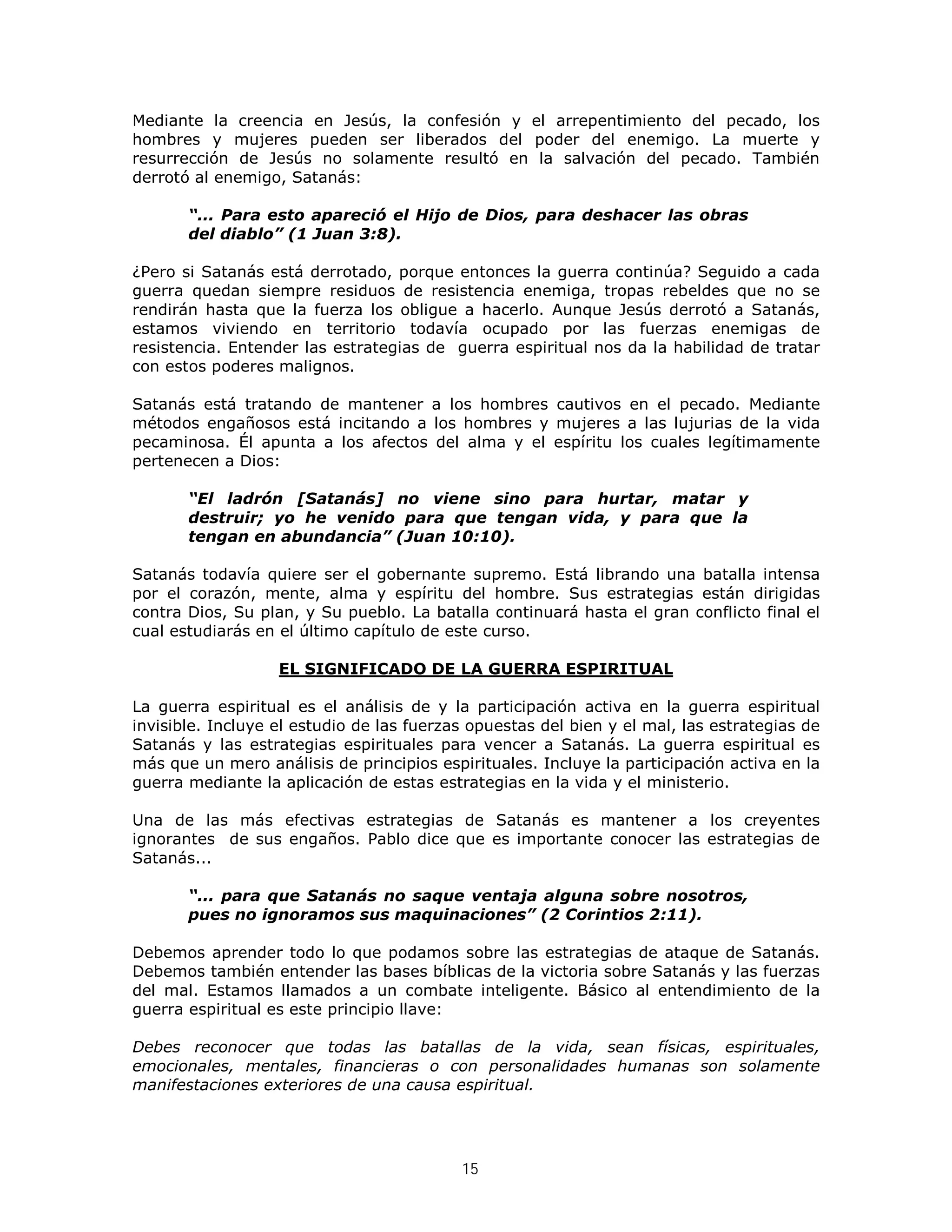 Estudio de guerra espiritual | PDF