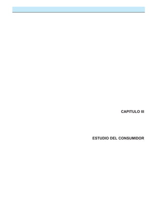 CAPITULO III

ESTUDIO DEL CONSUMIDOR

 