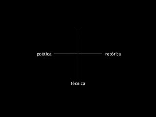 poética             retórica




          técnica
 