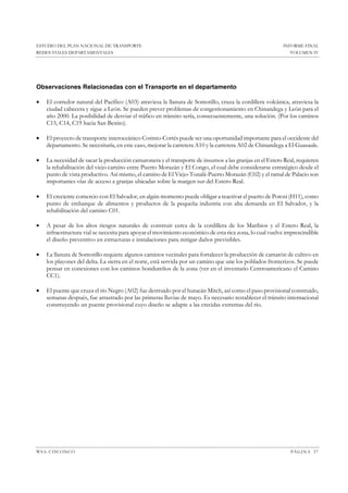 Estudio del plan nacional de transporte en nicaragua redes viales ...