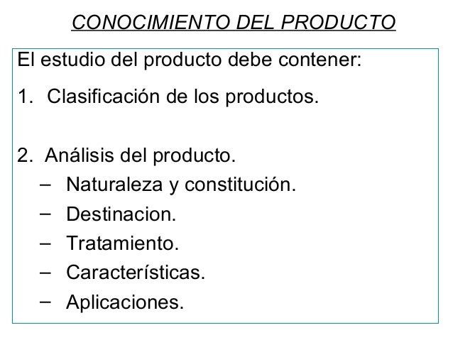 Estudio del producto
