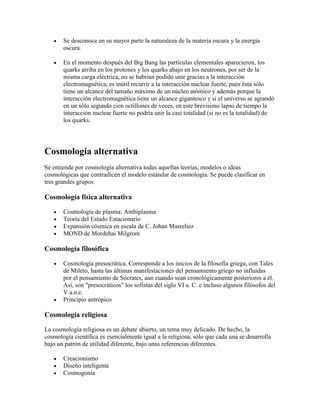 Estudio del universo