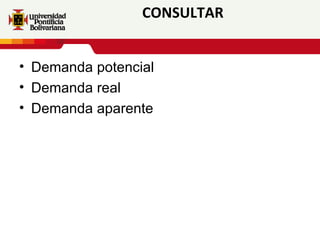 CONSULTAR


• Demanda potencial
• Demanda real
• Demanda aparente
 