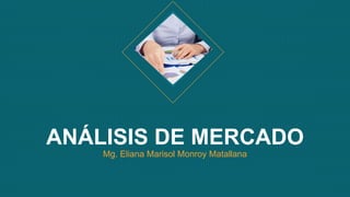 ANÁLISIS DE MERCADO
Mg. Eliana Marisol Monroy Matallana
 