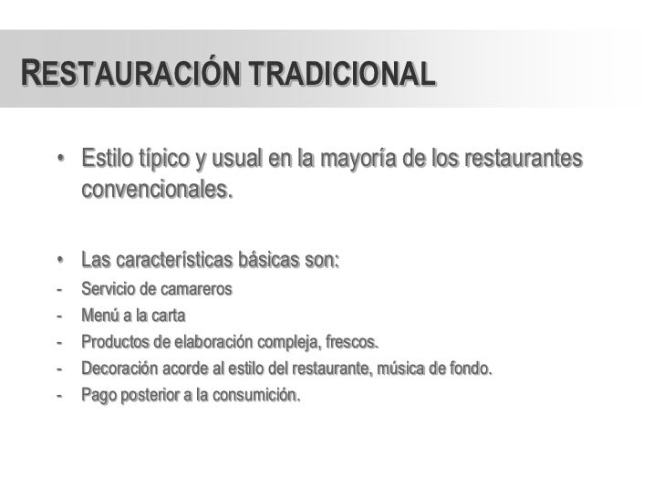 Estudio de restaurantes