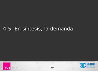 © TNS 2016
4.5. En síntesis, la demanda
257
 