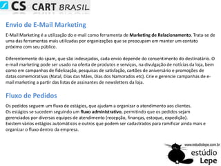  Cada produto tem duas descrições que são cadastradas através de um editor HTML: uma curta, exibida nas páginas que relacionam diversos produtos e uma longa, na página de detalhes do produto.