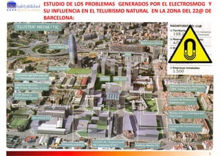 ESTUDIO DE LOS PROBLEMAS GENERADOS POR EL ELECTROSMOG Y
SU INFLUENCIA EN EL TELURISMO NATURAL EN LA ZONA DEL 22@ DE
BARCELONA:

1

 