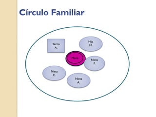 Hija
 Yerno             M.
   A.


         María
                     Nieta
                      P.

Nieta
 C.
           Nieta
            A.
 