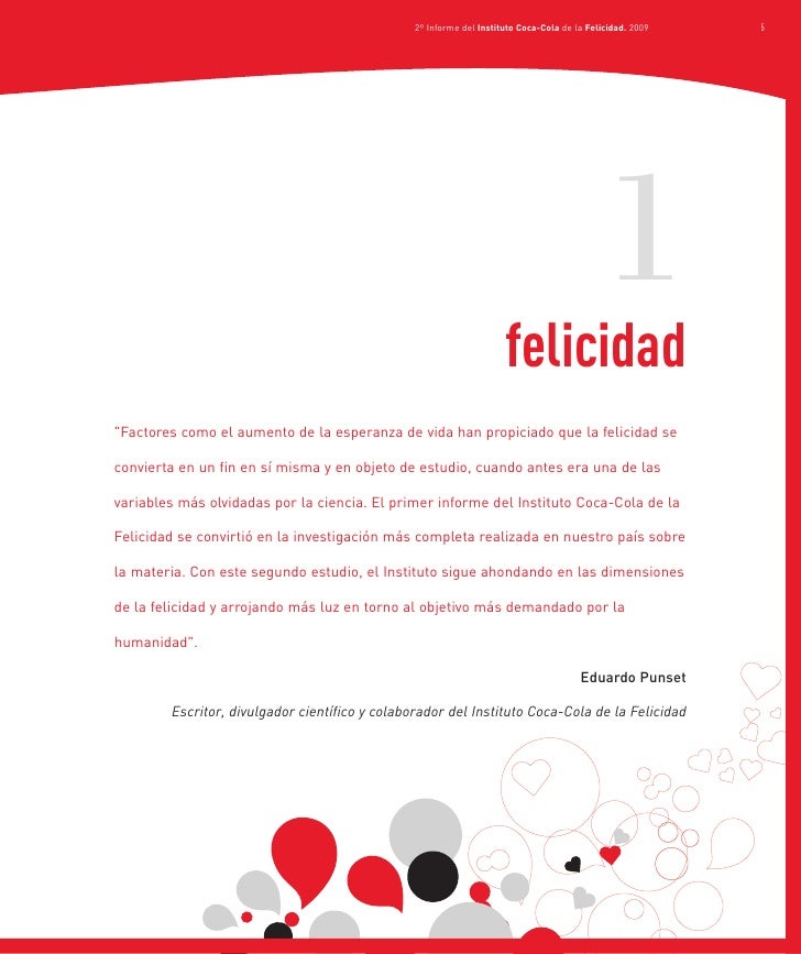 2º Informe del Instituto CocaCola de la FELICIDAD 2009