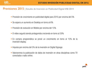 Estudio de Inversión en Publicidad Digital (total 2014) Slide 29