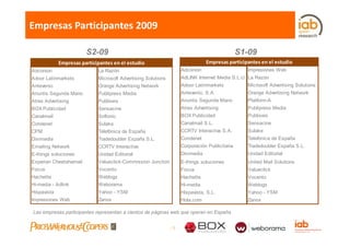Empresas Participantes 2009

                        S2-09                                                                ...