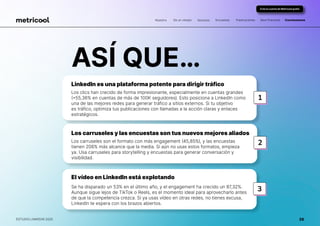 ESTUDIO DE LINKEDIN 2025 REALIZADO POR METRICOOL | PDF
