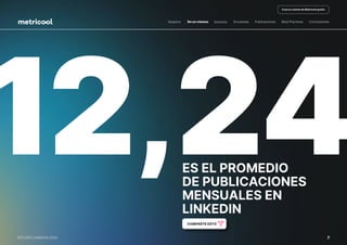ESTUDIO DE LINKEDIN 2025 REALIZADO POR METRICOOL | PDF