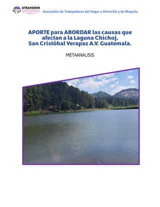 Asociación de Trabajadoras del Hogar a Domicilio y de Maquila
APORTE para ABORDAR las causas que
afectan a la Laguna Chichoj,
San Cristóbal Verapaz A.V. Guatemala.
METAANALISIS
 