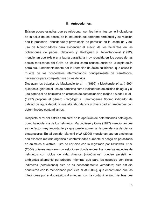 Los helmintos en las vías respiratorias