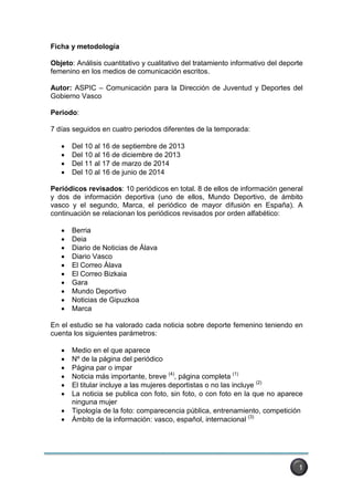 Presencia y tratamiento del deporte femenino en la prensa generalista ...