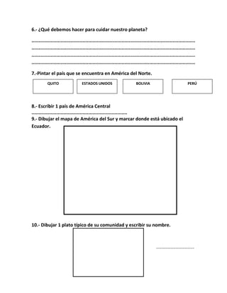PRUEBAS DE DIAGNOSTICO DE ESTUDIOS SOCIALES
