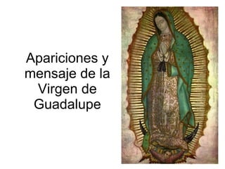 Apariciones y mensaje de la Virgen de Guadalupe 