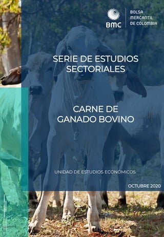 UNIDAD DE ESTUDIOS ECONÓMICOS
OCTUBRE 2020
SERIE DE ESTUDIOS
SECTORIALES
CARNE DE
GANADO BOVINO
 