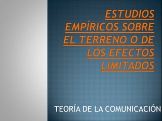 TEORÍA DE LA COMUNICACIÓN
 