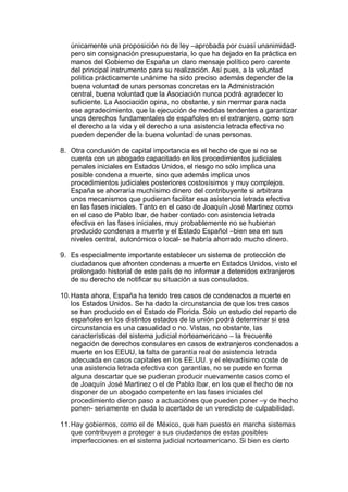 Asociación Pablo Ibar: Estudio sobre como mejorar la atencion a ciudadanos españoles condenados a muerte en el extranjero...